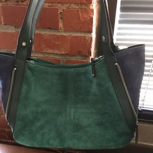 Tignanello Blue and Green Leather Purse-New